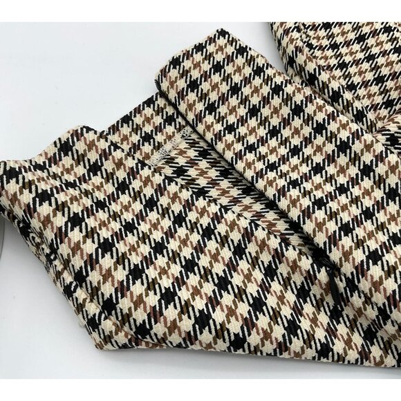 Who What Wear Plaid High Rise Straight Leg Split Front Side Zip Trousers NWT 14 - Picture 9 of 10